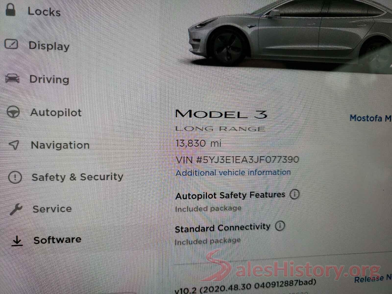 5YJ3E1EA3JF077390 2018 TESLA MODEL 3