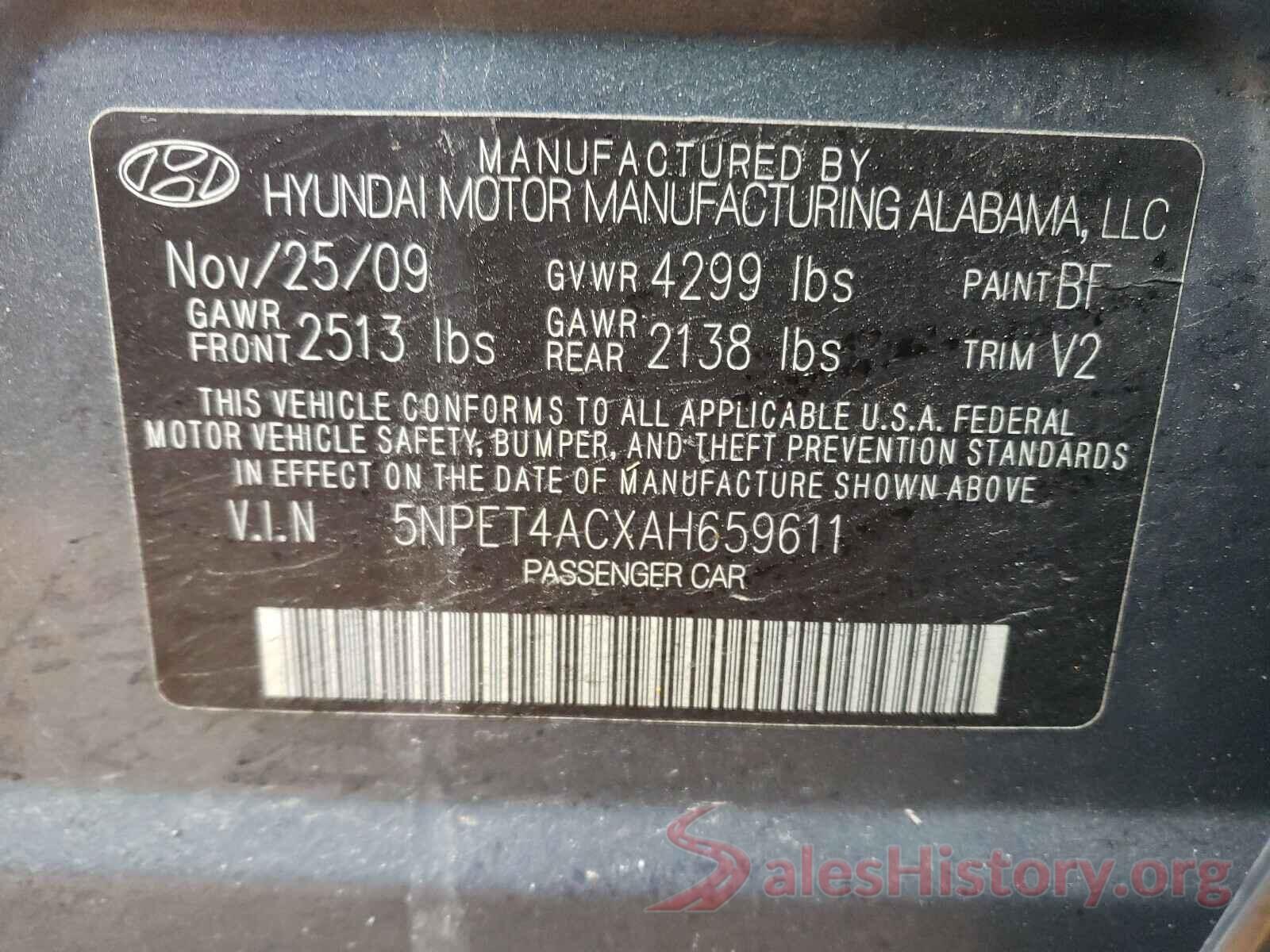 3KPF24AD3KE075735 2010 HYUNDAI SONATA