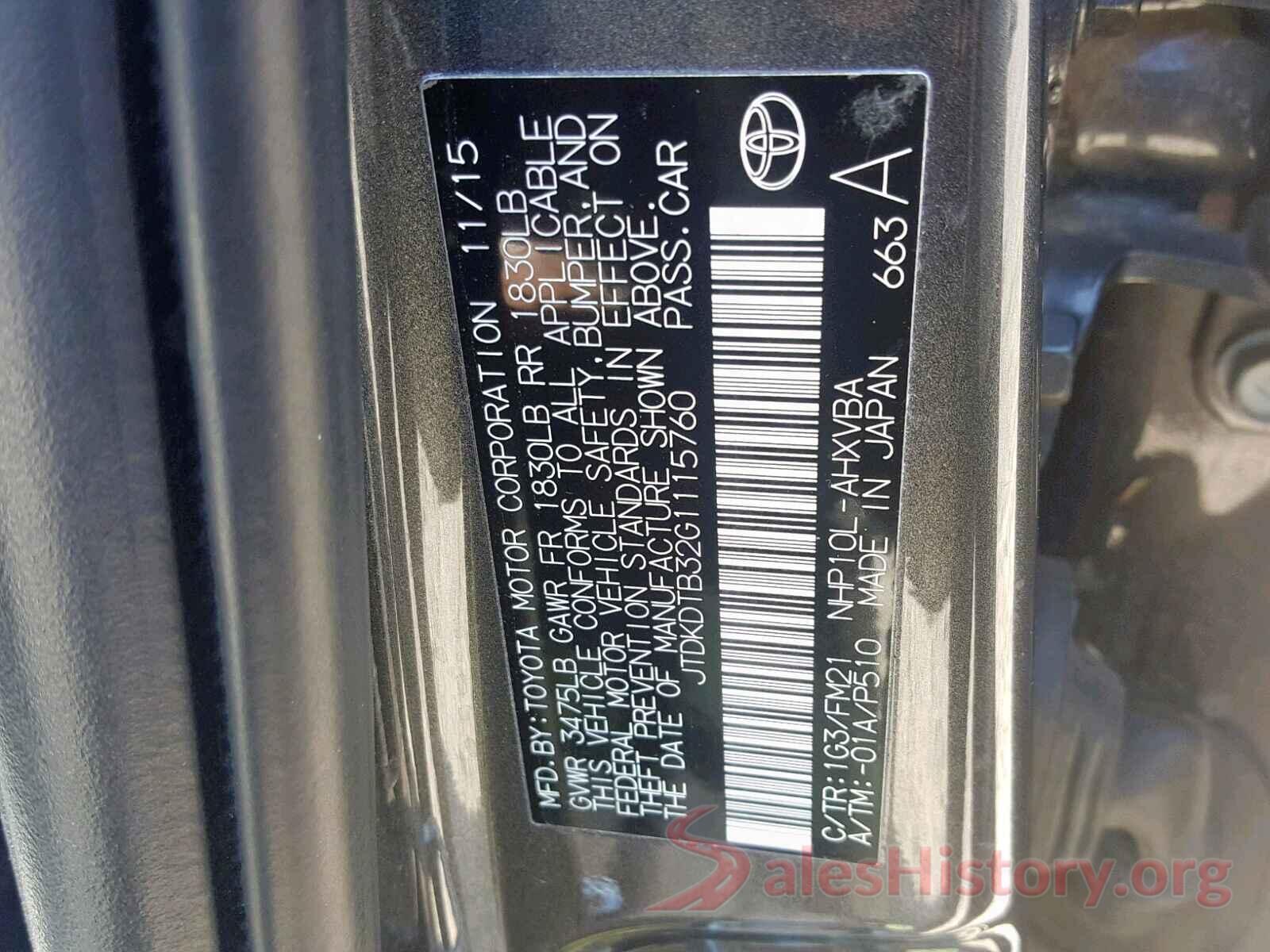 5TFGZ5AN5HX062914 2016 TOYOTA PRIUS