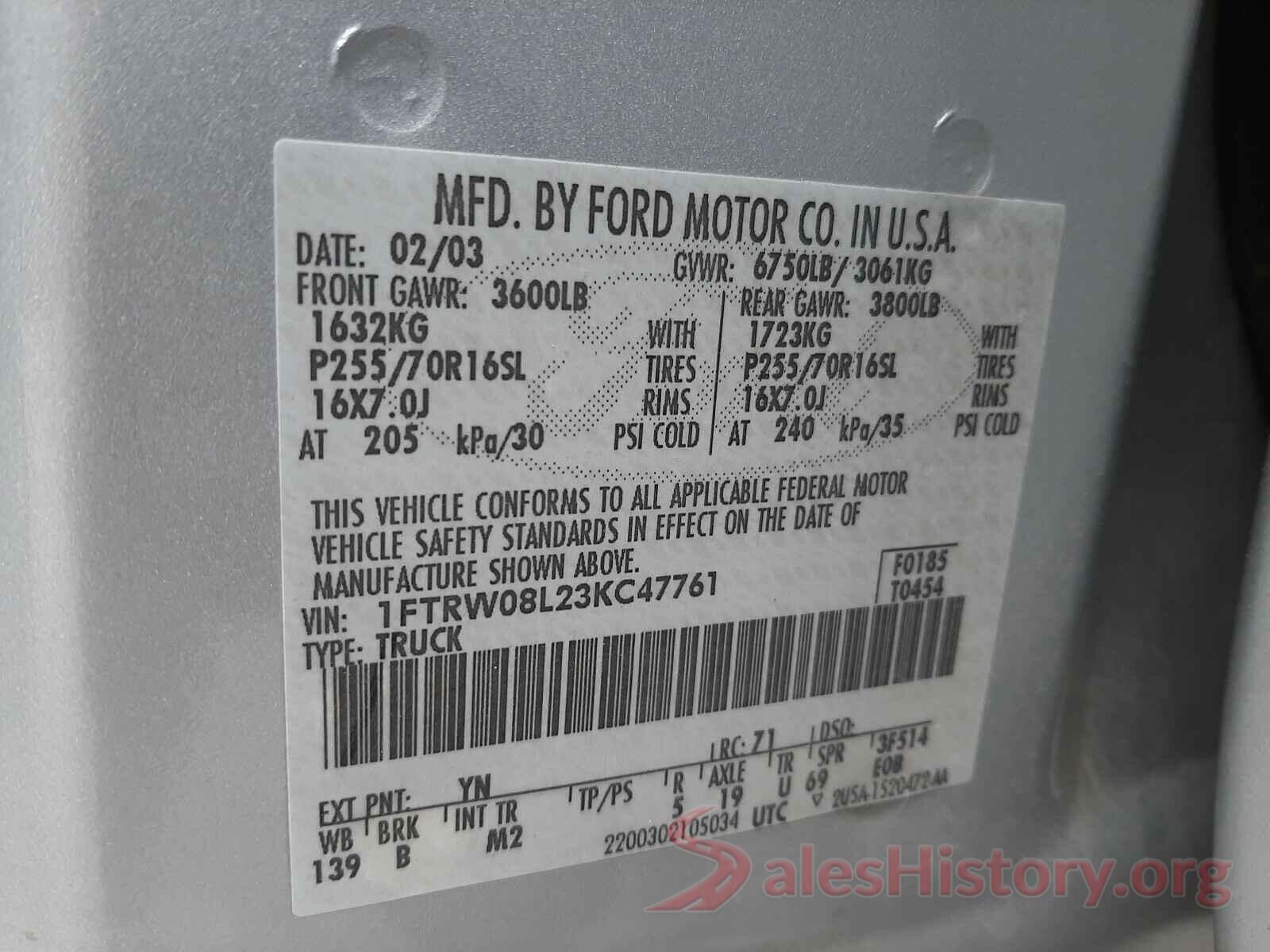 5N1AZ2BS5LN124255 2003 FORD F150