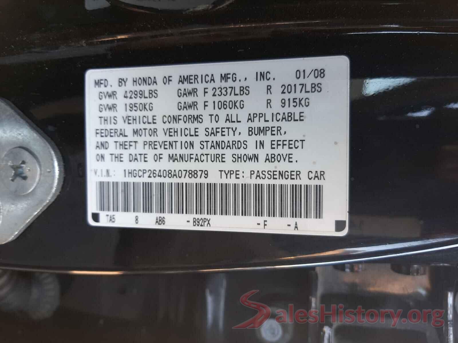 1HGCR2F34HA177044 2008 HONDA ACCORD