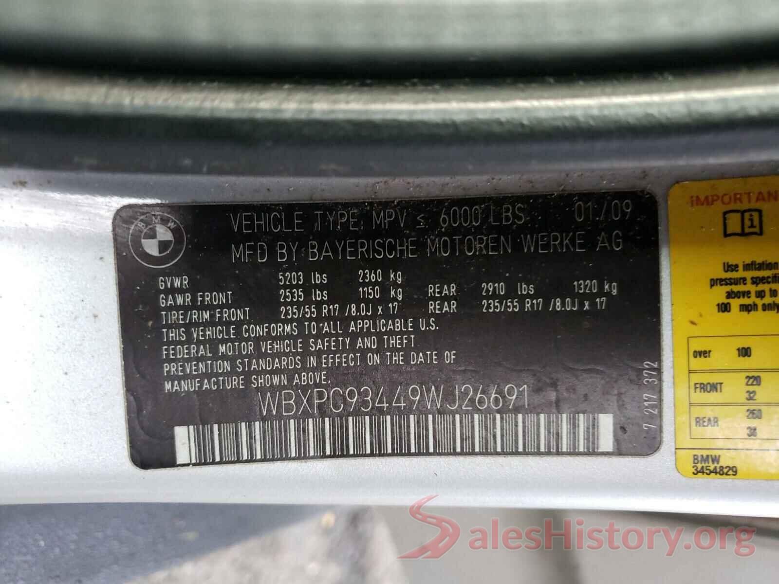 1G1ZE5ST0HF199243 2009 BMW X3