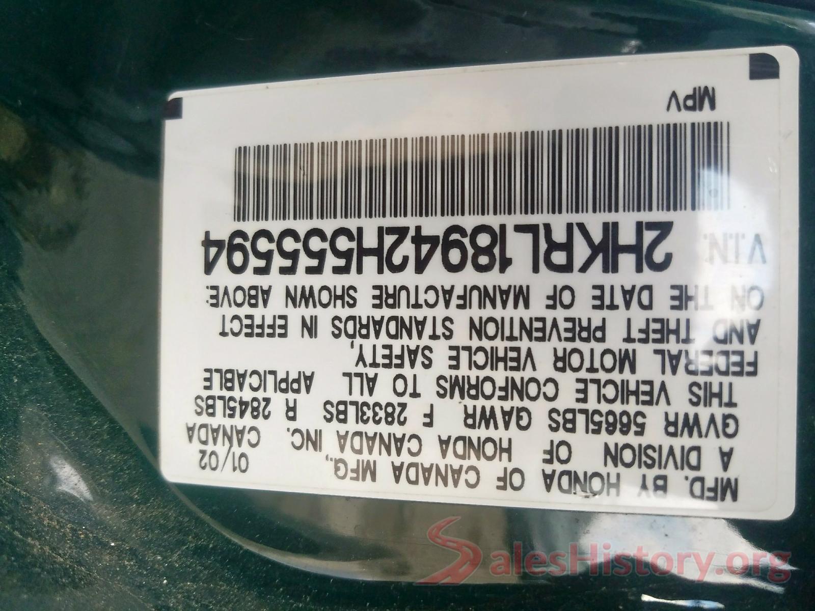 5FNYF5H58MB038825 2002 HONDA ODYSSEY