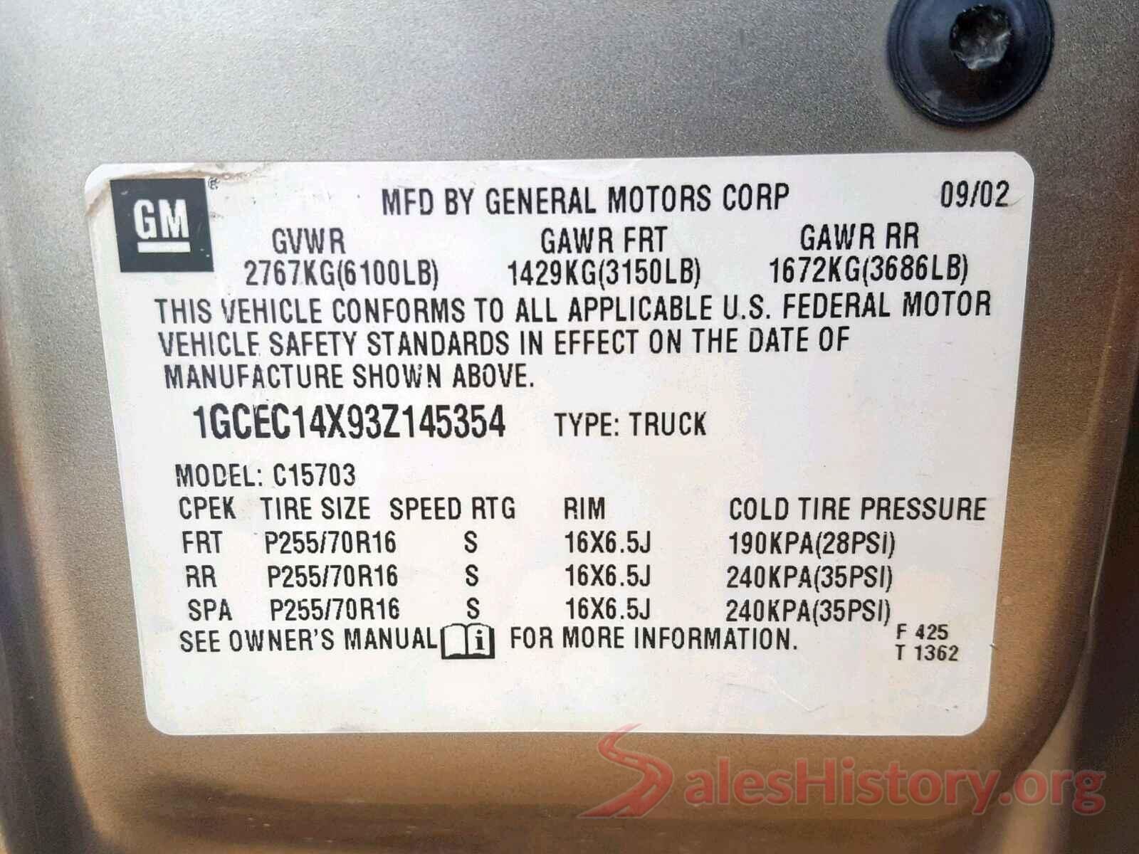 JM3KE4CY4G0627515 2003 CHEVROLET SILVERADO