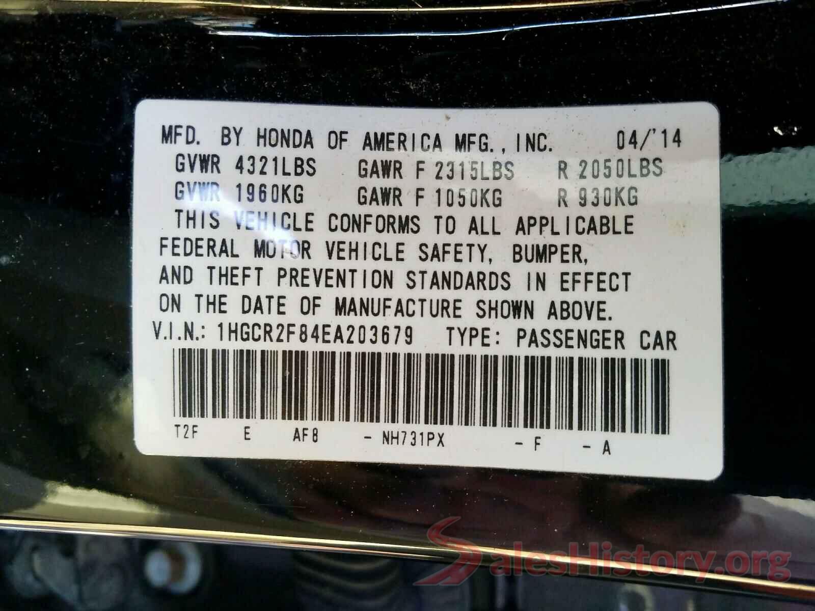 JF1VA1A66L9800075 2014 HONDA ACCORD