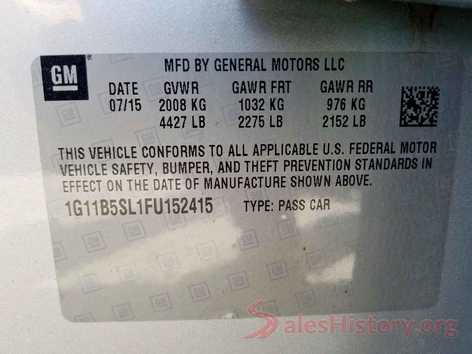 KMHCT4AE5GU116542 2015 CHEVROLET MALIBU