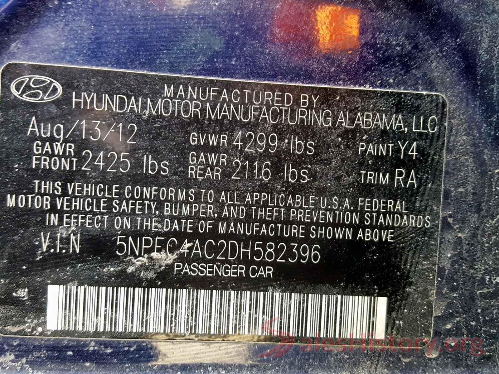 3VWDB7AJ2HM222301 2013 HYUNDAI SONATA