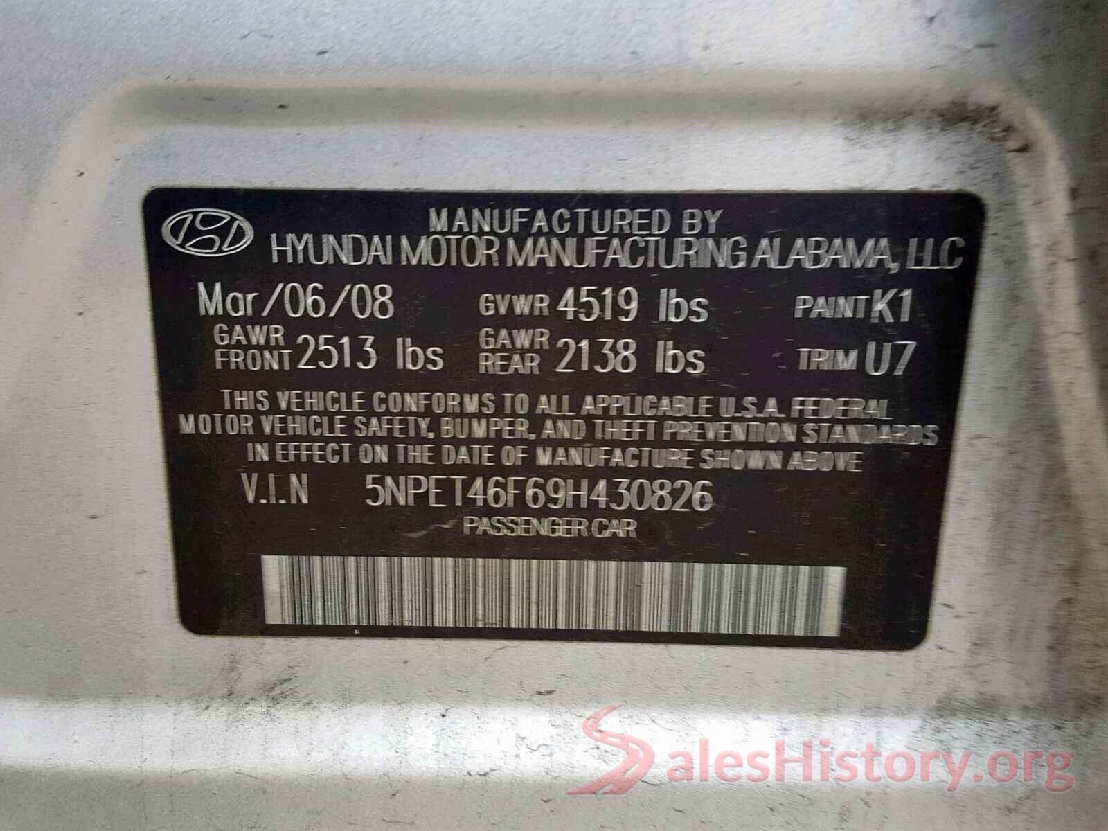 5NPE24AF4GH378474 2009 HYUNDAI SONATA