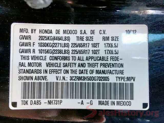 5YJSA1E25HF187822 2013 HONDA CRV