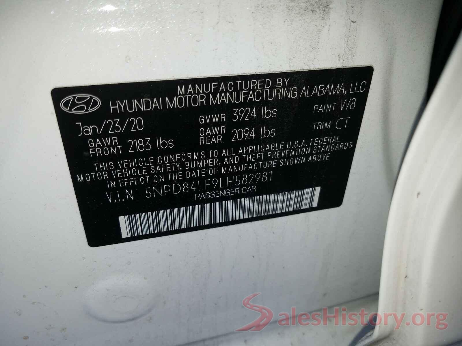 5NPD84LF9LH582981 2020 HYUNDAI ELANTRA