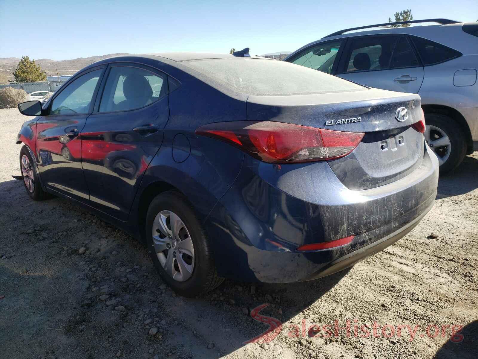 5NPDH4AE8GH702706 2016 HYUNDAI ELANTRA