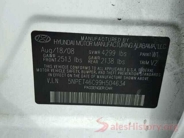 2T1BURHE1HC777709 2009 HYUNDAI SONATA