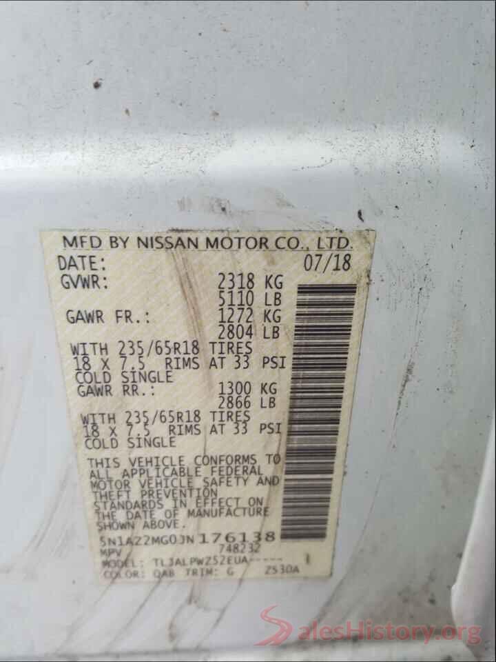 5N1AZ2MG0JN176138 2018 NISSAN MURANO