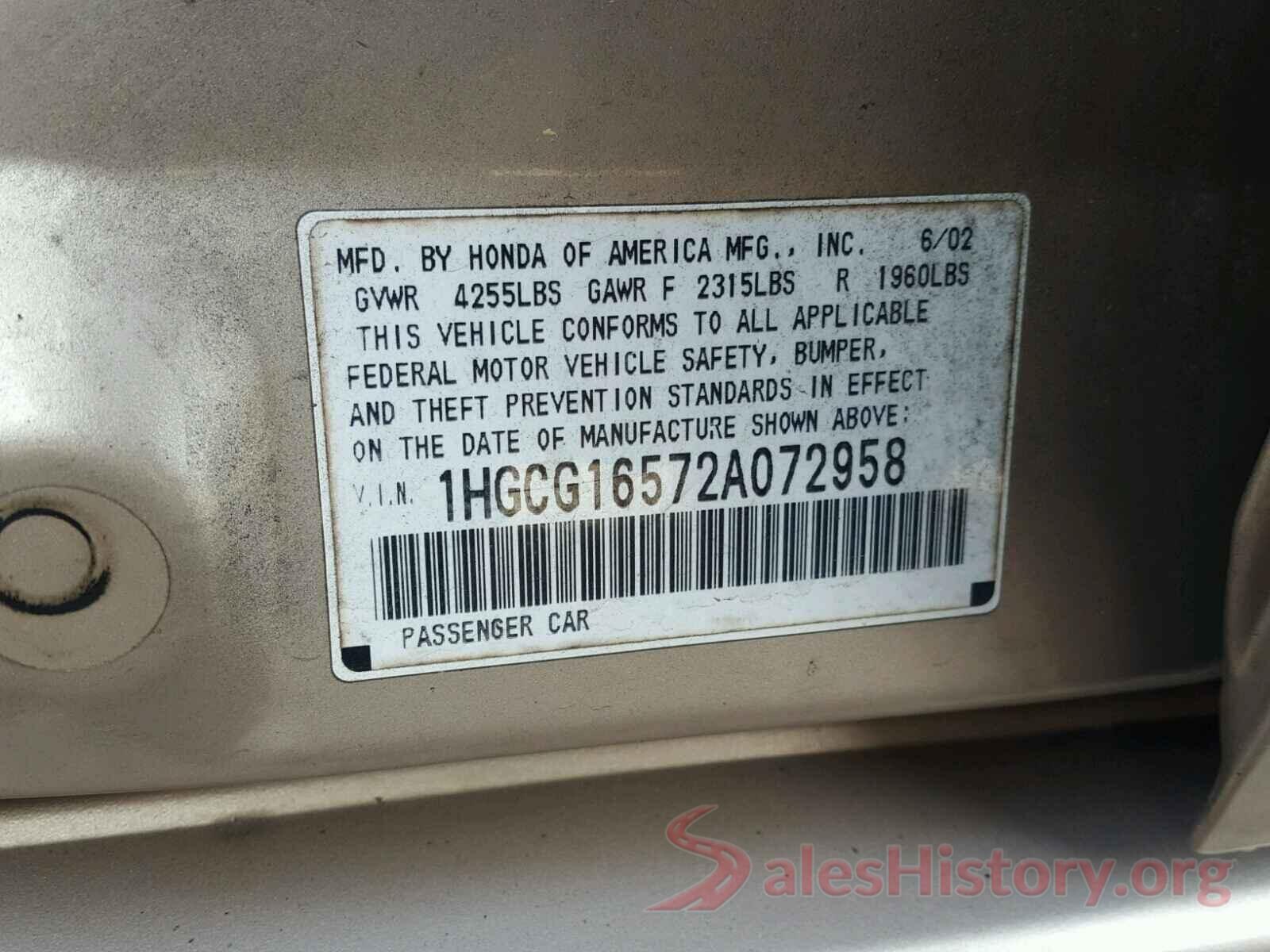 3N1AB7AP8JY340235 2002 HONDA ACCORD