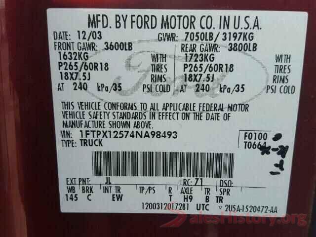 1HGCV2F3XMA001296 2004 FORD F150