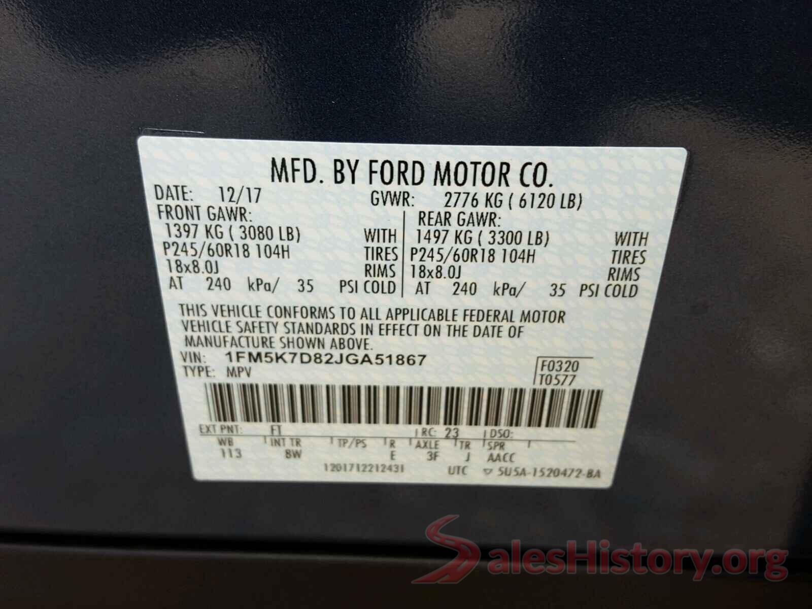 2T1BURHE1GC518376 2018 FORD EXPLORER