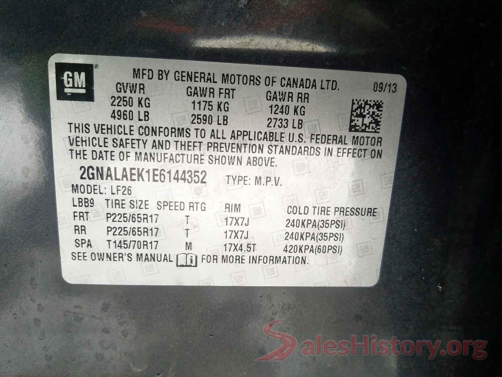 SAJBD4BV7HCY47686 2014 CHEVROLET EQUINOX