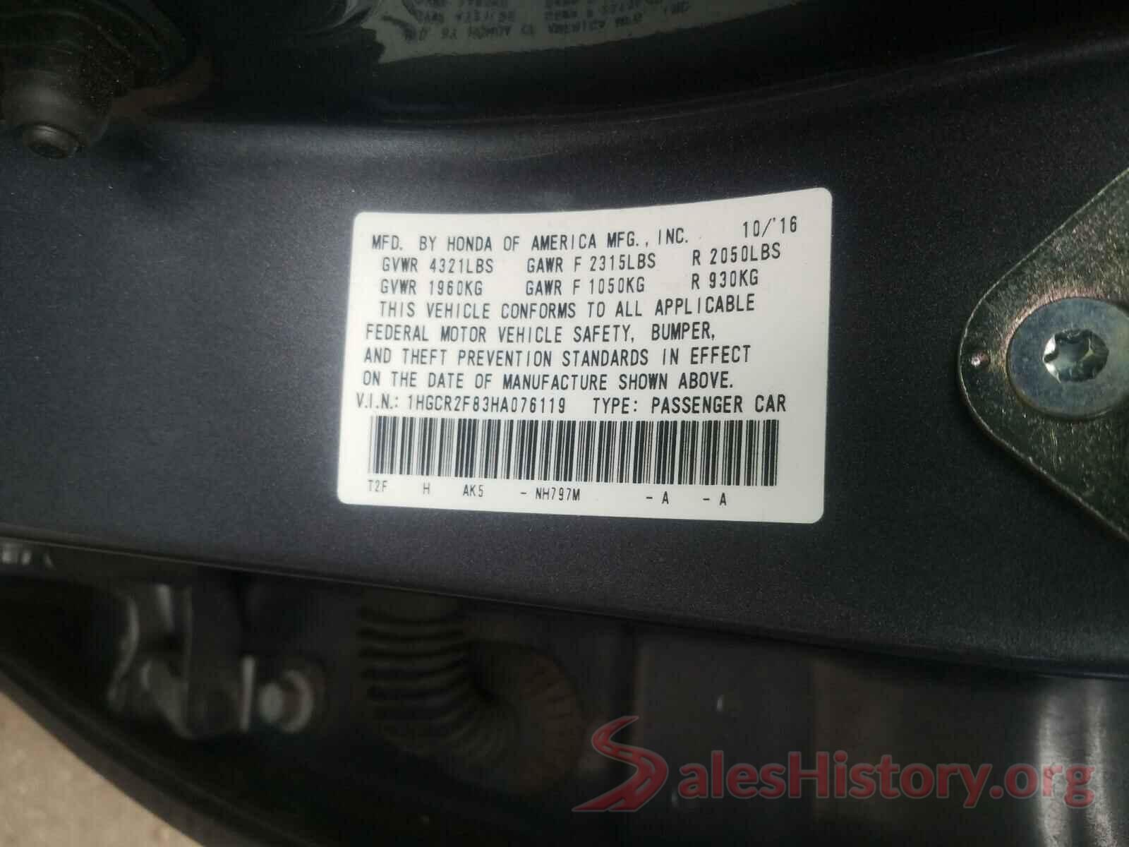 1HGCR2F83HA076119 2017 HONDA ACCORD