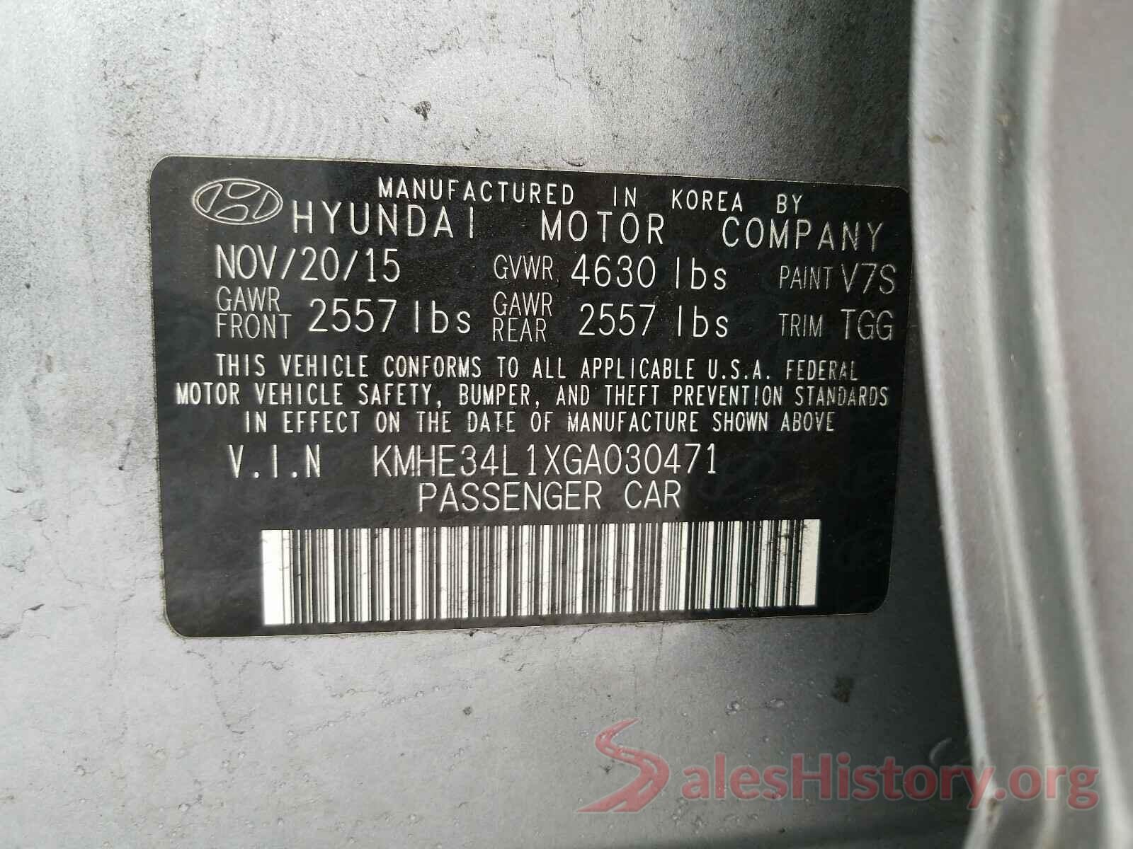 KMHE34L1XGA030471 2016 HYUNDAI SONATA