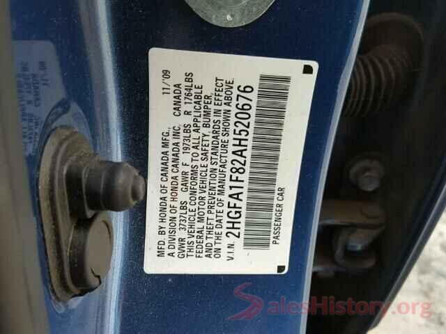 000AB7AP6JL657637 2010 HONDA CIVIC