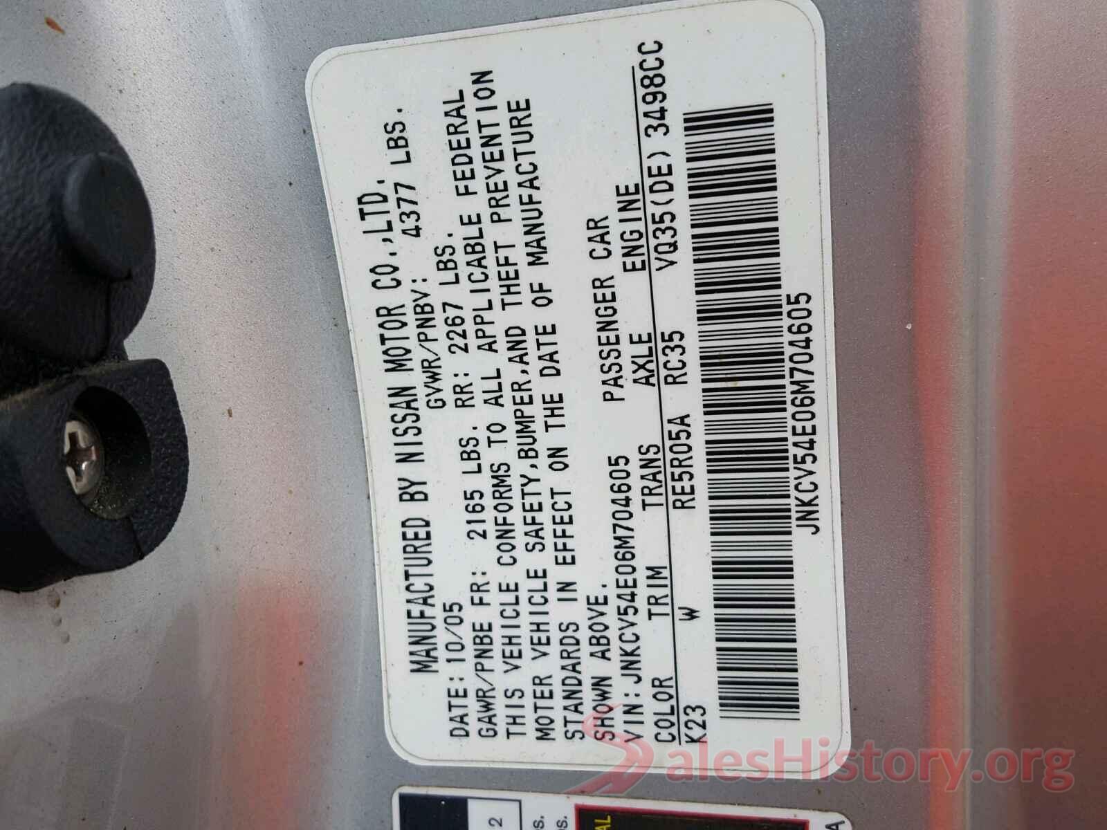 4T1B11HK4JU638100 2006 INFINITI G35