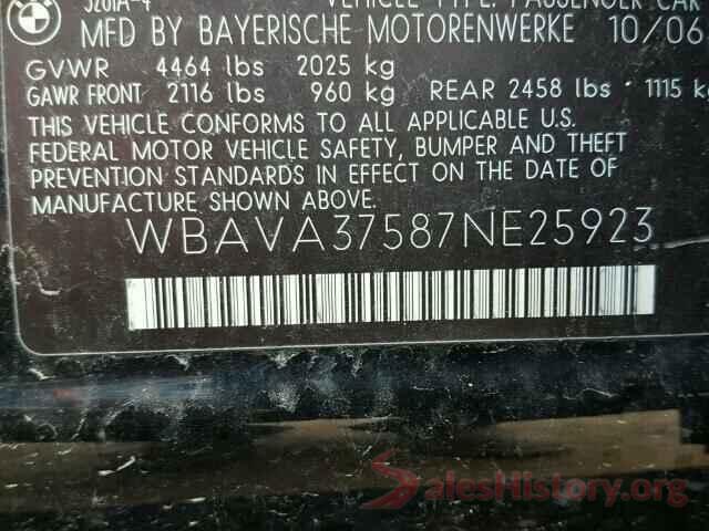 WBAVA37587NE25923 2007 BMW 3 SERIES