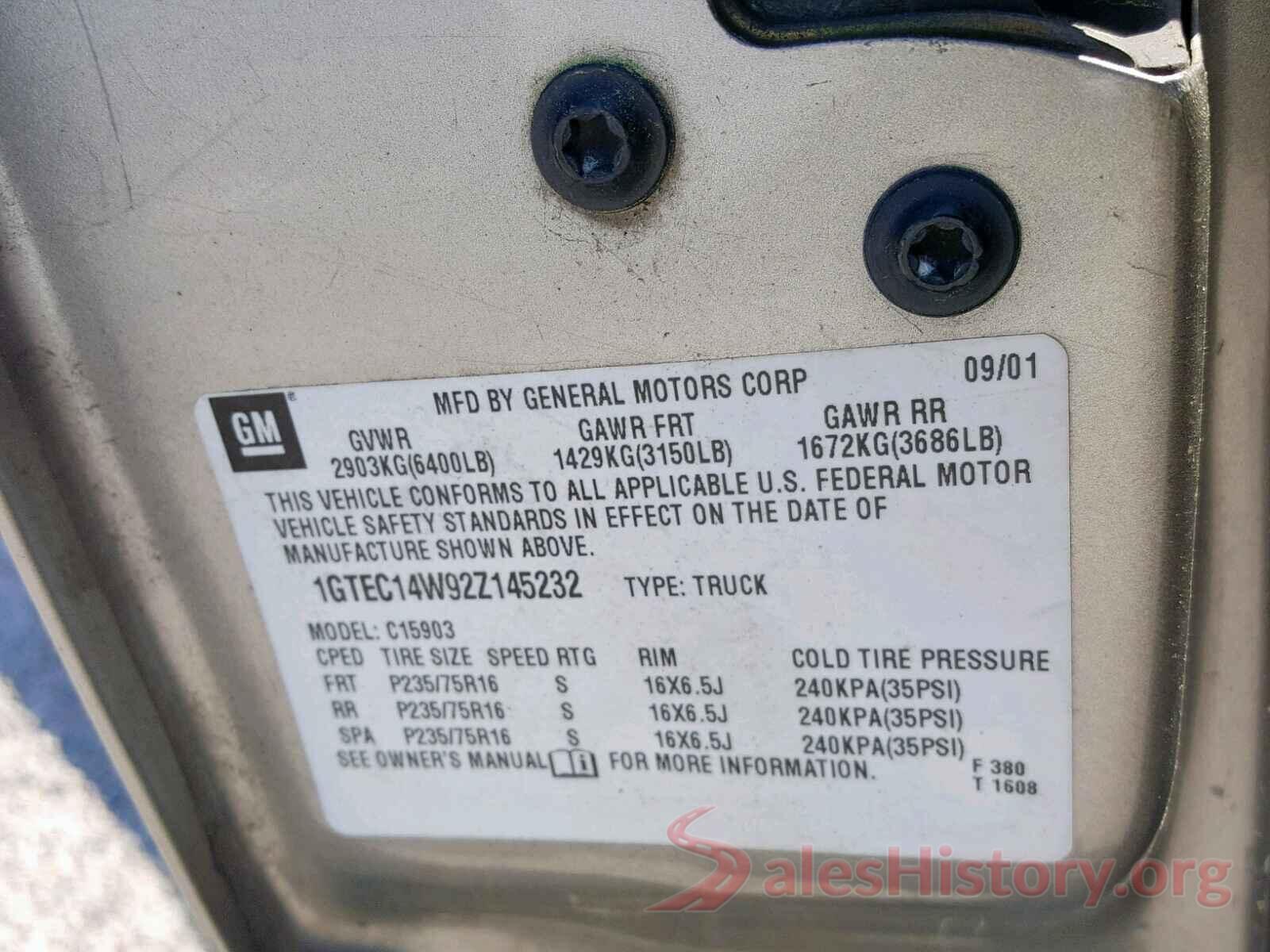 JF2SJAGC3JH538739 2002 GMC NEW SIERRA