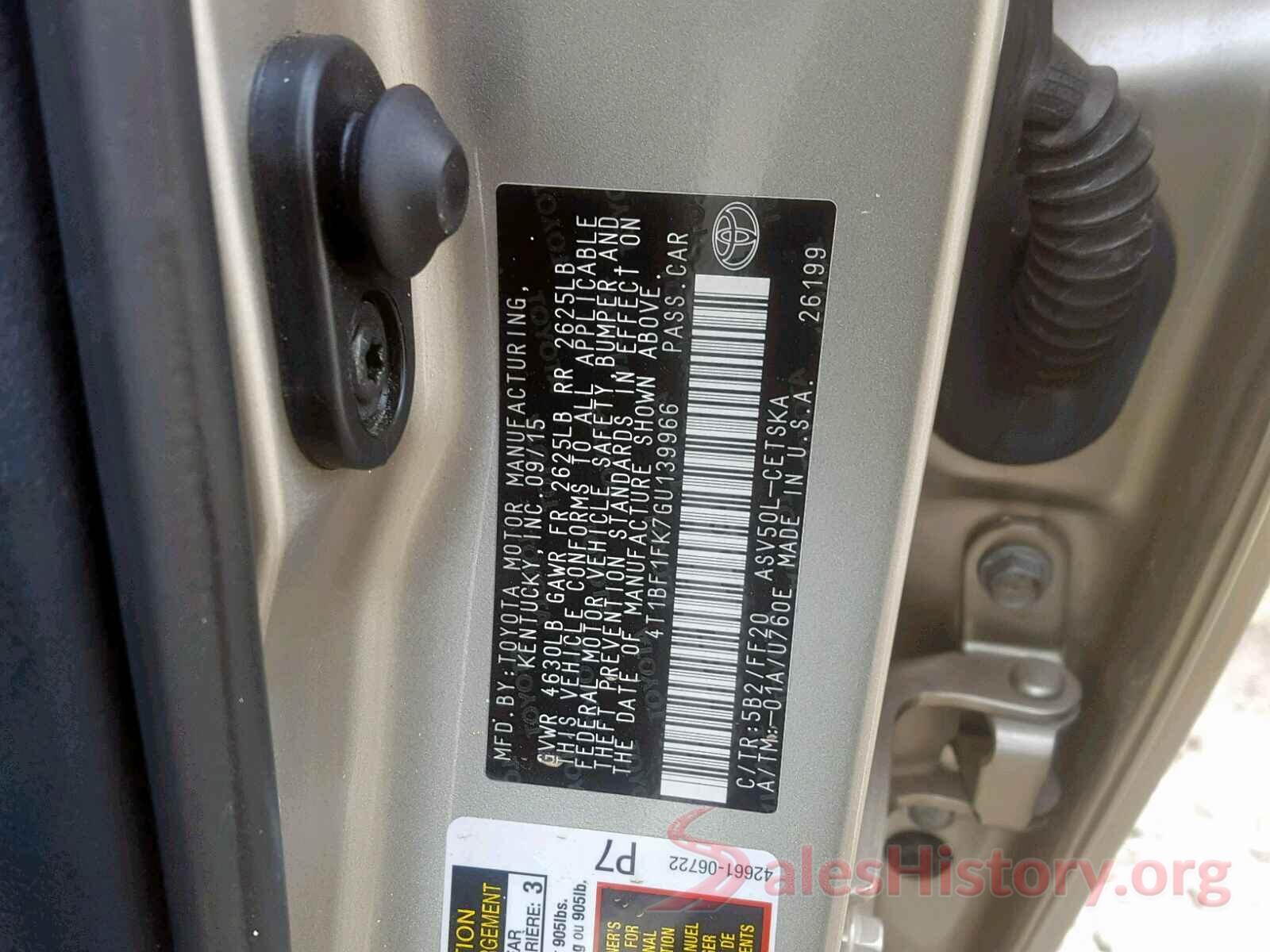 4T1BF1FK1GU583408 2016 TOYOTA CAMRY