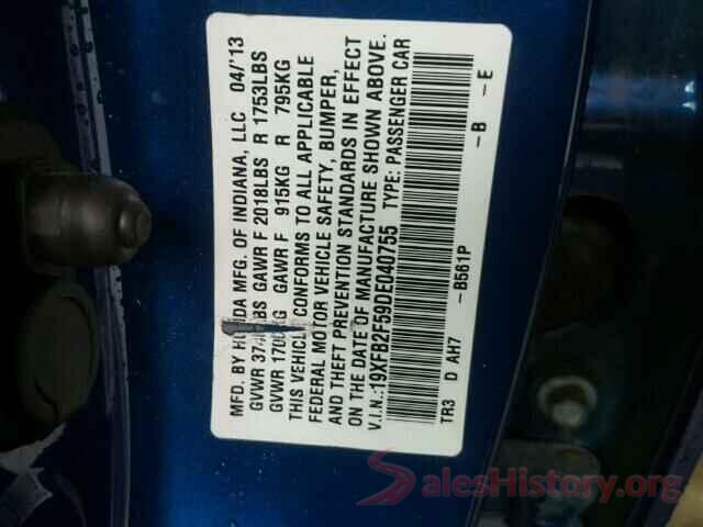 5TFAZ5CN4MX098722 2013 HONDA CIVIC