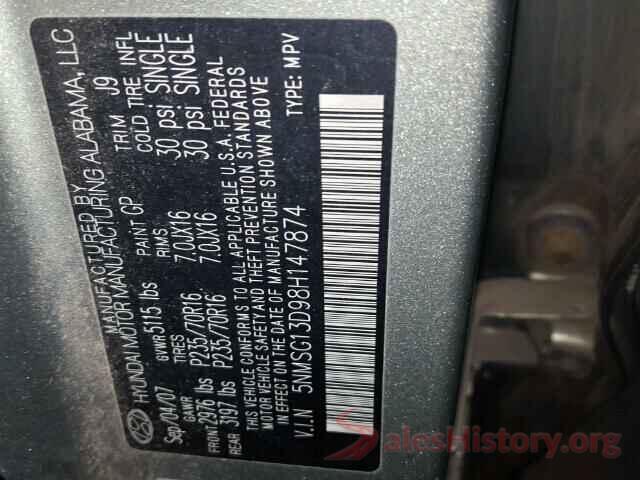 55SWF4JB3HU188587 2008 HYUNDAI SANTA FE