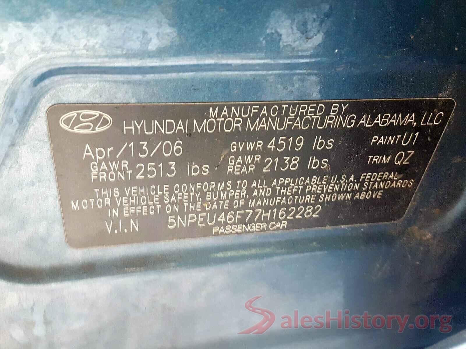 4T1G31AK0LU011147 2007 HYUNDAI SONATA