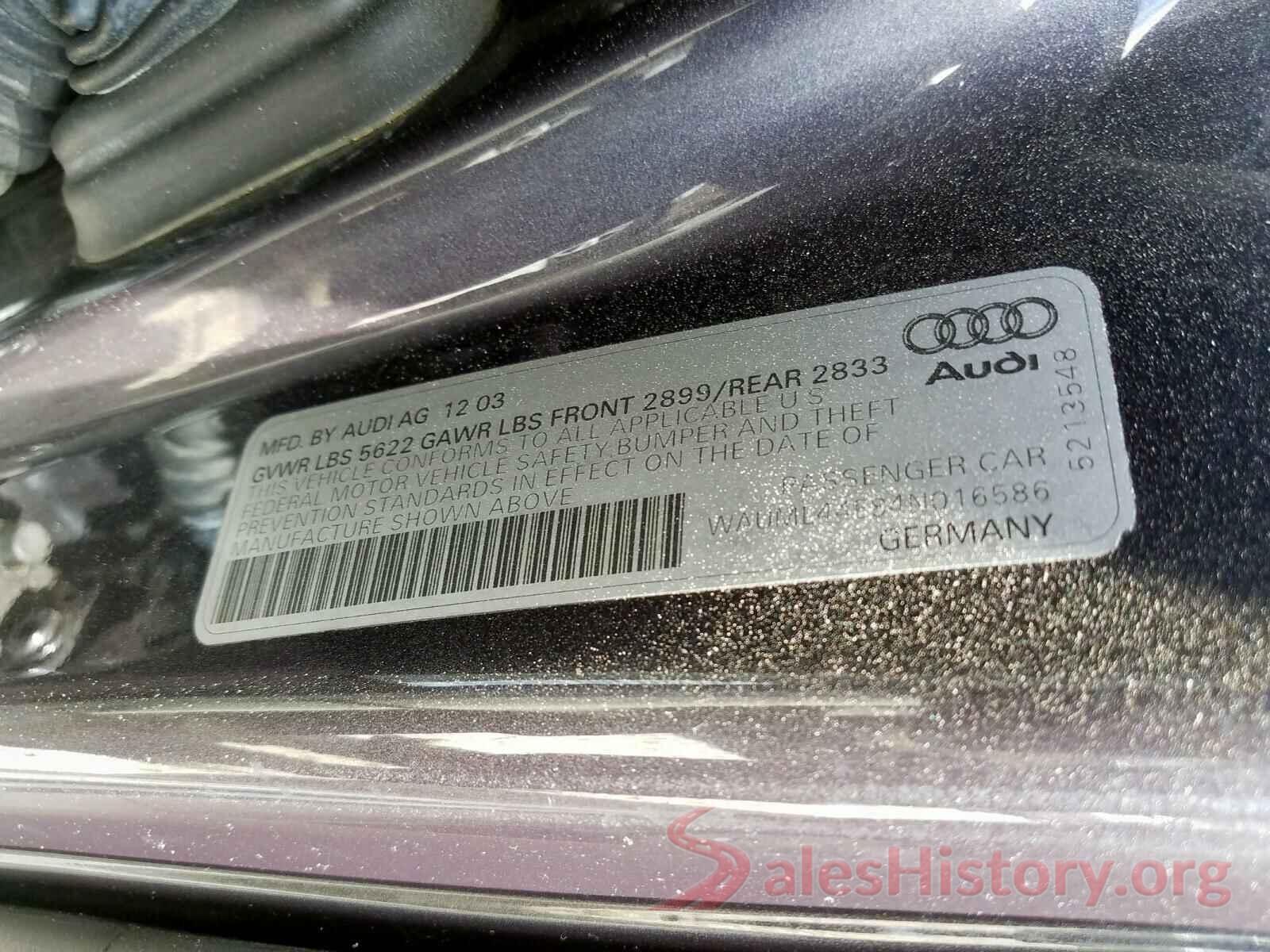 3MZBPBCM4LM125614 2004 AUDI A8