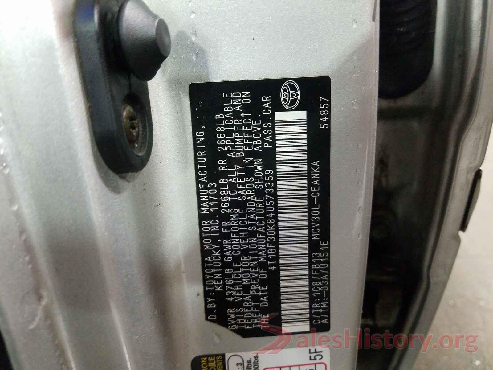 4T1B31HK7KU513099 2004 TOYOTA CAMRY