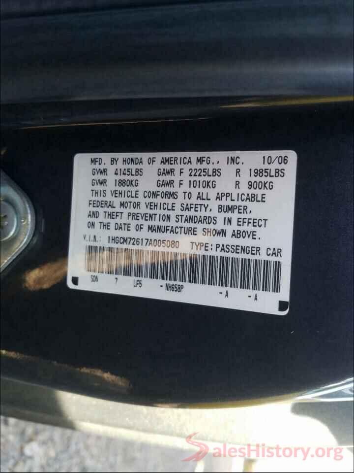 3N1AB7APXKY204948 2007 HONDA ACCORD