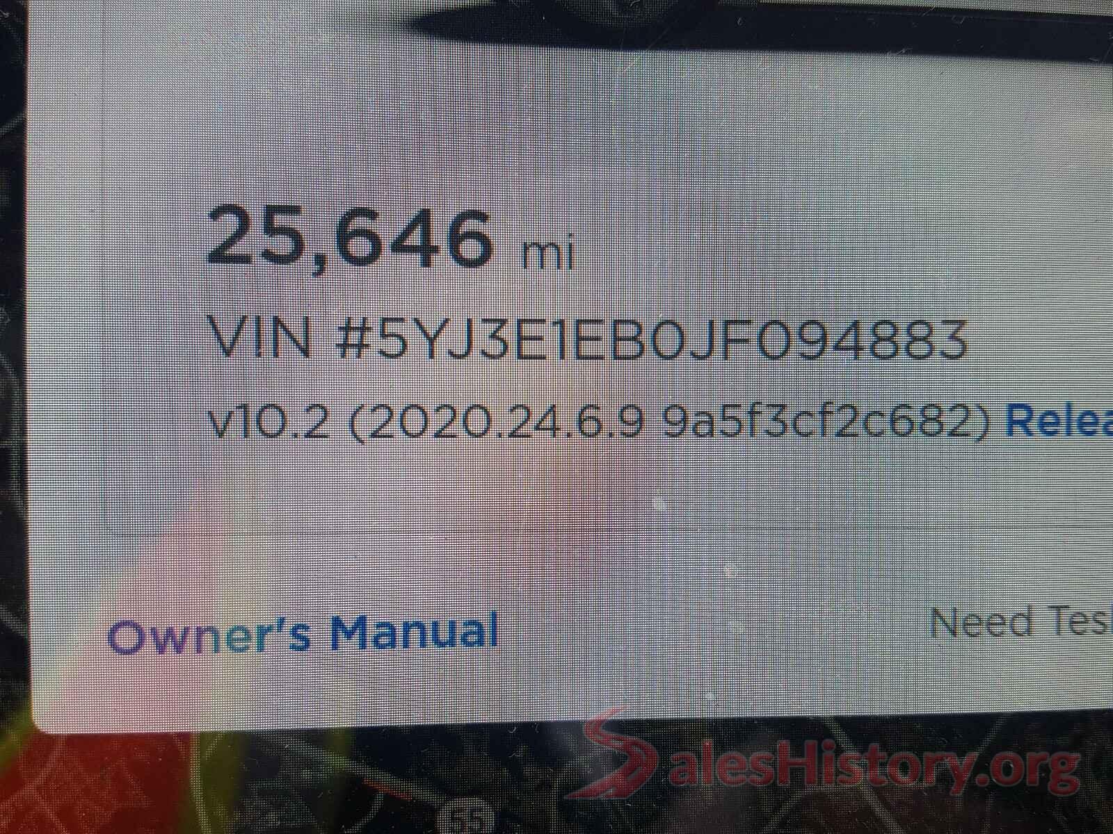 5YJ3E1EB0JF094883 2018 TESLA MODEL 3