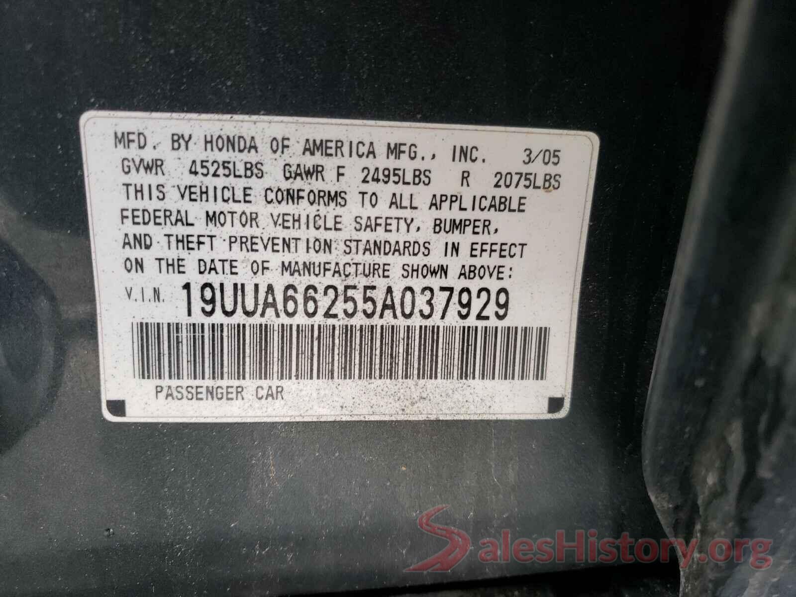 1C4NJDBB1GD535401 2005 ACURA TL