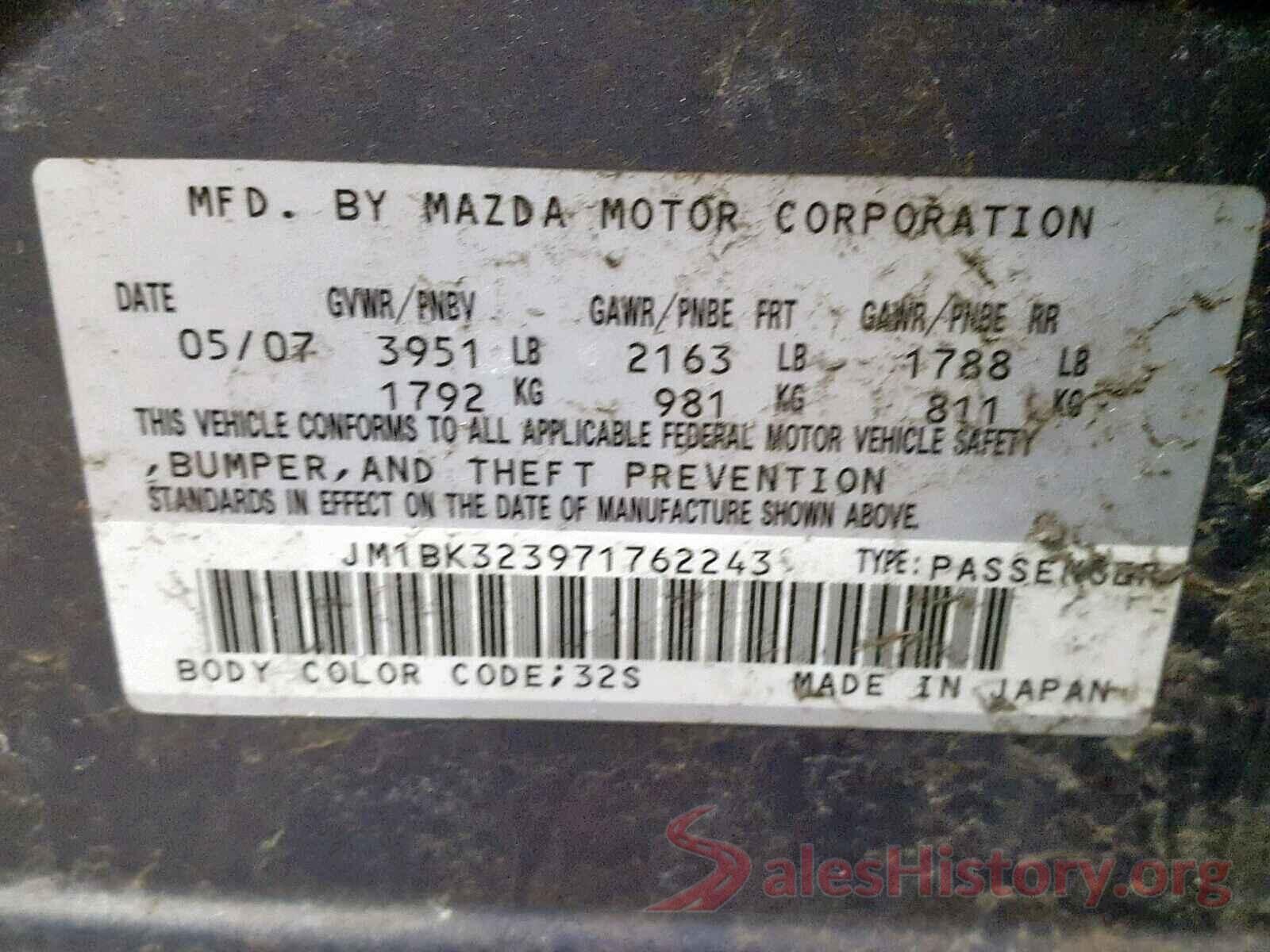 3N1CE2CP8GL353699 2007 MAZDA 3 S