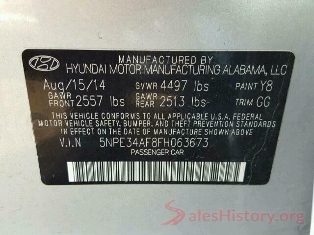 3VW217AUXHM019368 2015 HYUNDAI SONATA