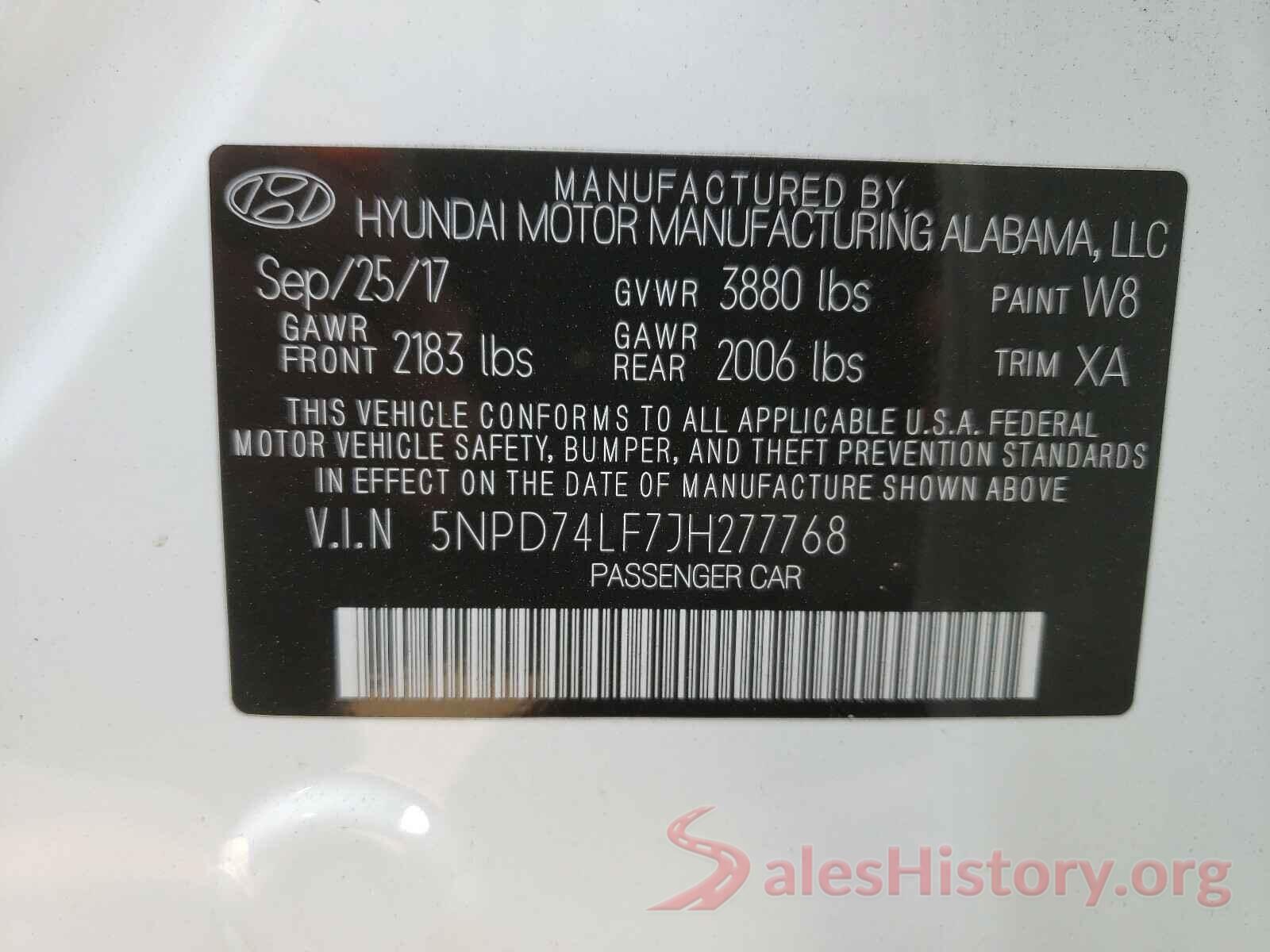 3N1AB7AP9HY359385 2018 HYUNDAI ELANTRA