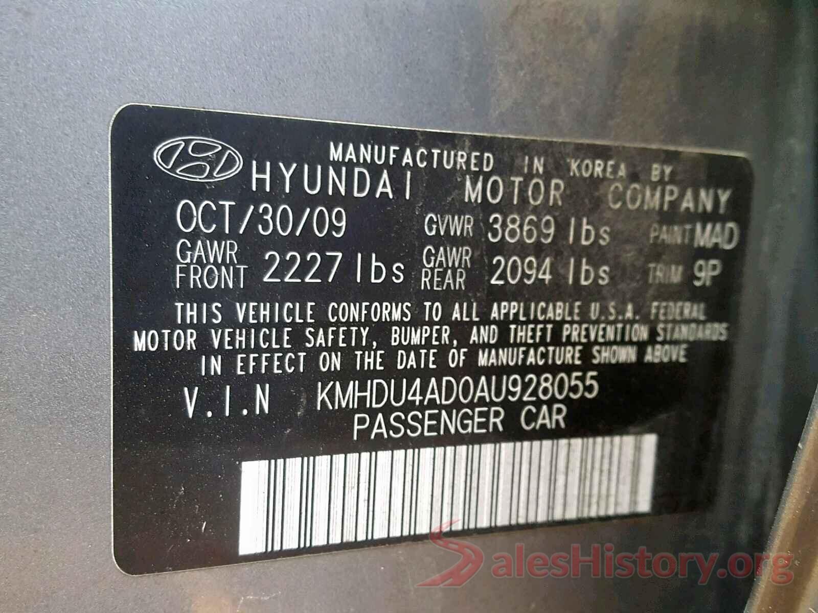 2T3ZFREV9HW335408 2010 HYUNDAI ELANTRA