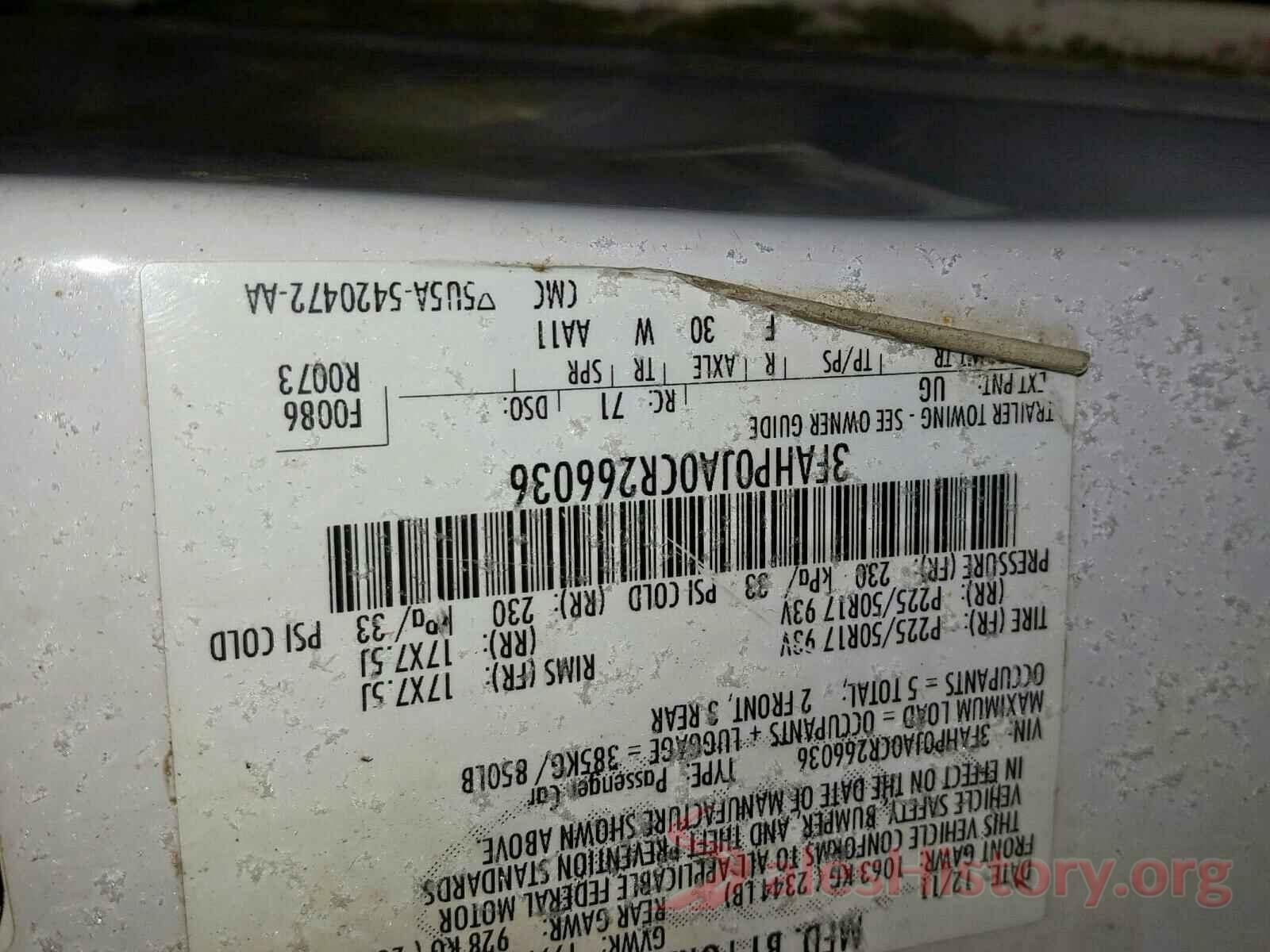 1C4HJXDN4KW649721 2012 FORD FUSION