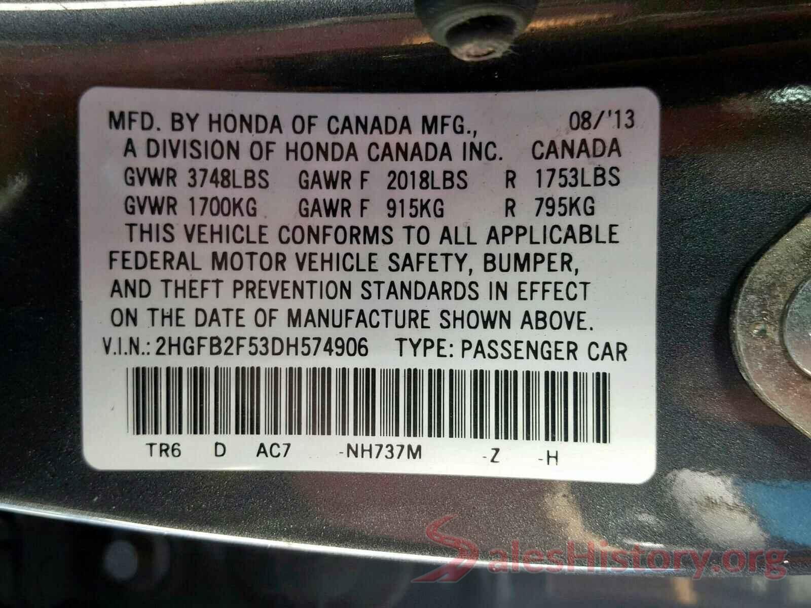 JTNK4RBE6K3050621 2013 HONDA CIVIC