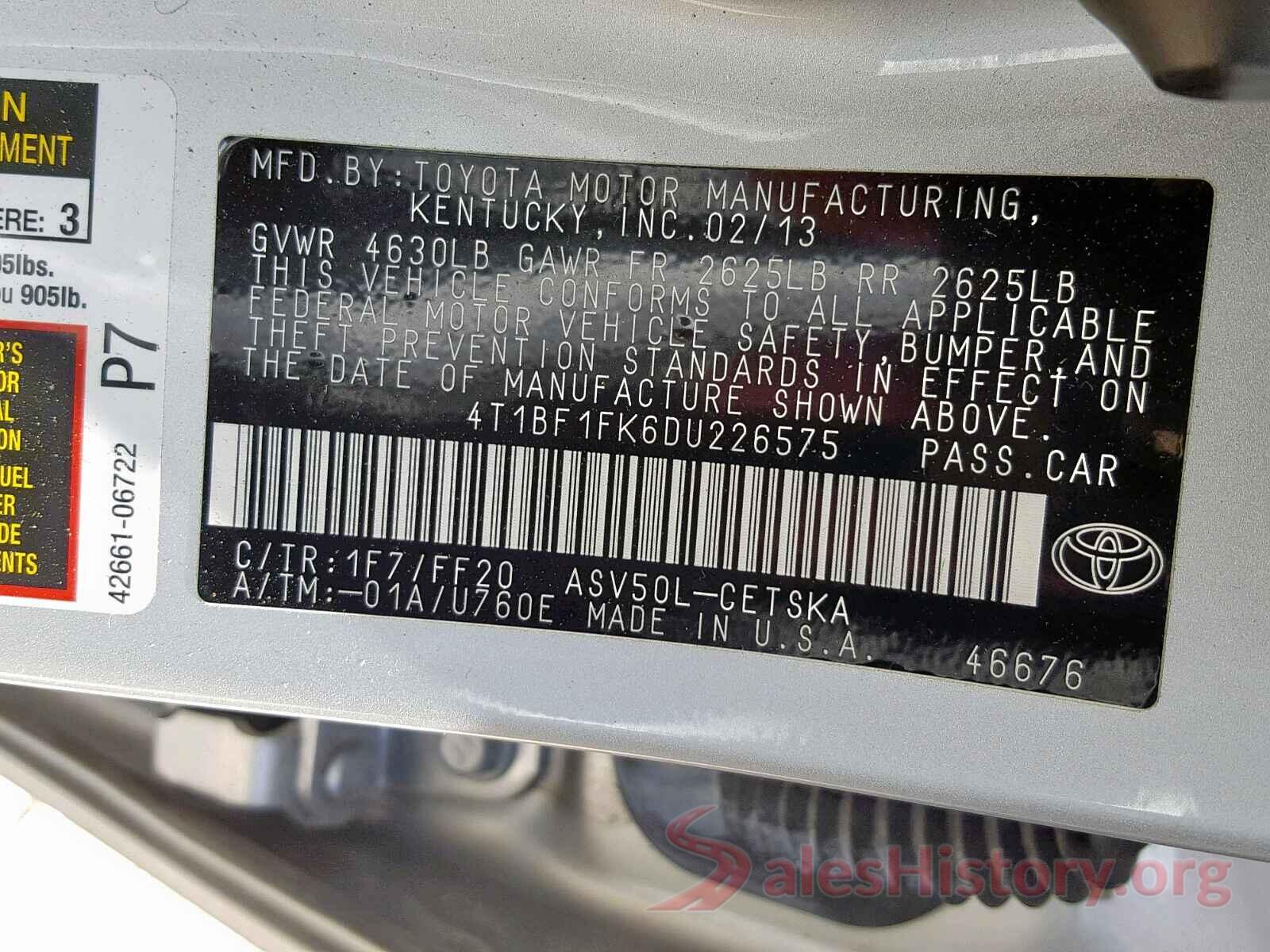 3TYCZ5AN3MT032443 2013 TOYOTA CAMRY