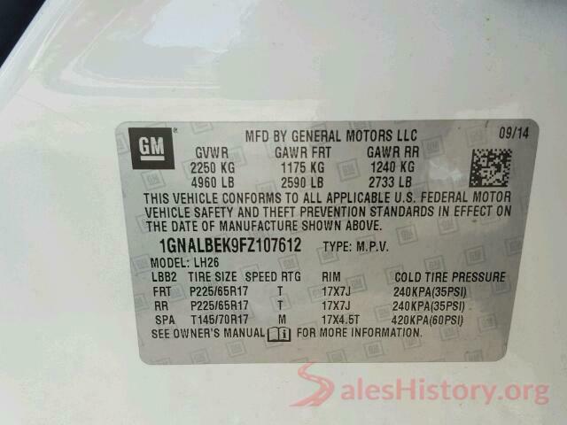 1HGCR2F01GA007793 2015 CHEVROLET EQUINOX