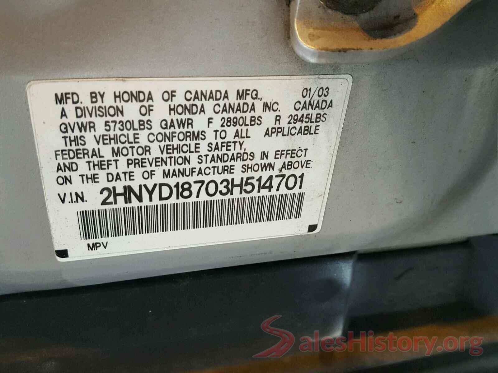 1G1BC5SM2H7273630 2003 ACURA MDX