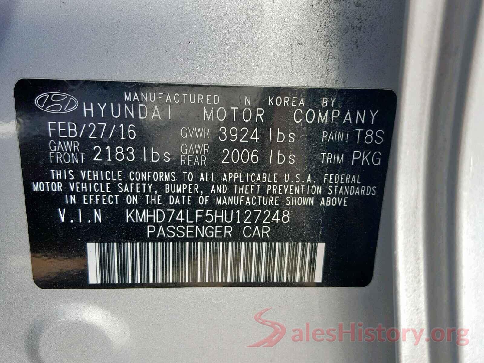 1N4BL4BV1KC205799 2017 HYUNDAI ELANTRA