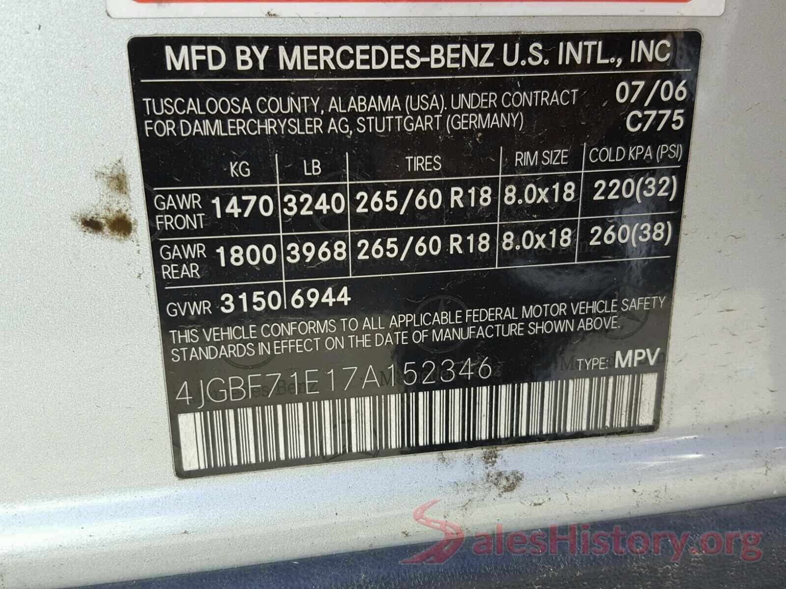 3N1AB7AP9KY380616 2007 MERCEDES-BENZ GL 450 4MA