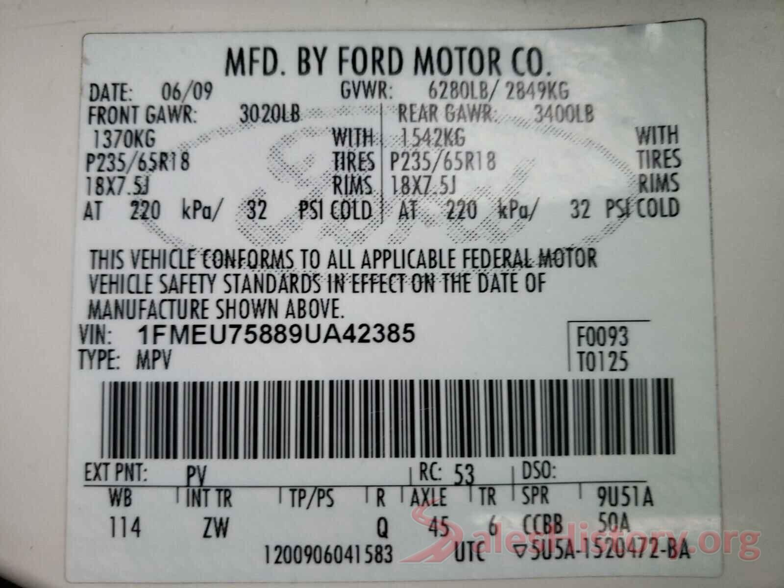 3KPFK4A7XHE092986 2009 FORD EXPLORER