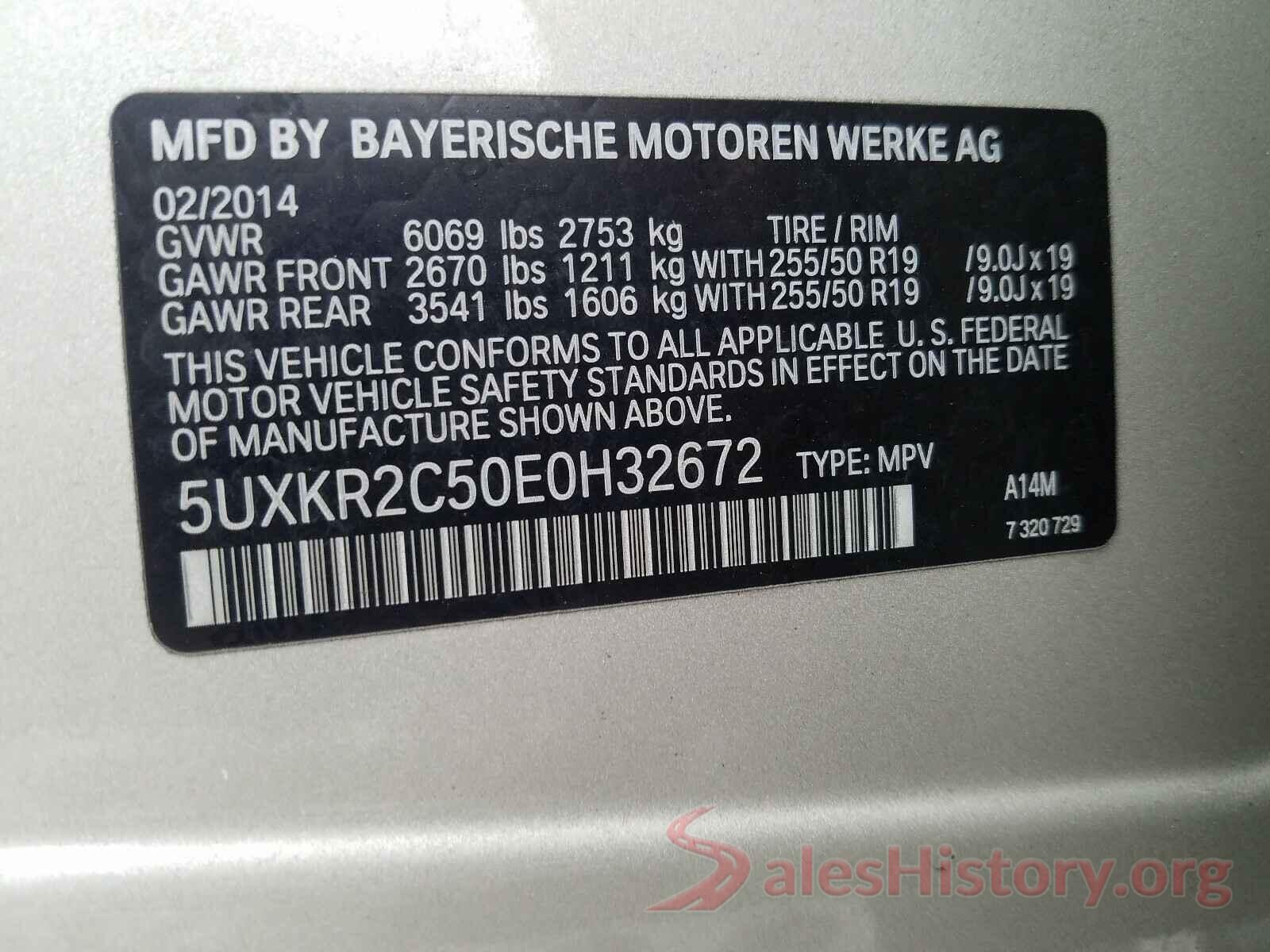 3KPC24A37KE059824 2014 BMW X5