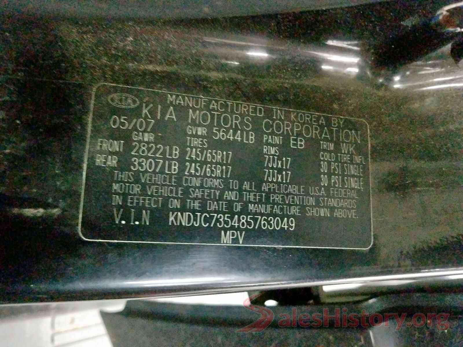 4T1BF1FK4HU423654 2008 KIA SORENTO